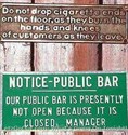 Funny bar sign